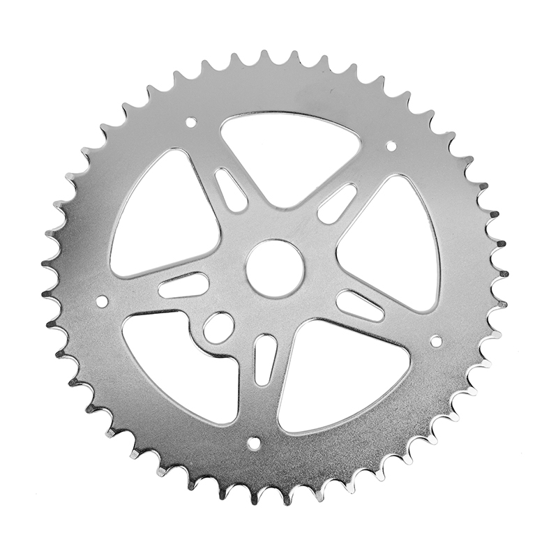 Sprocket, 46 Tooth, Steel Chrome for Regular Chain 1/2 X 1/8